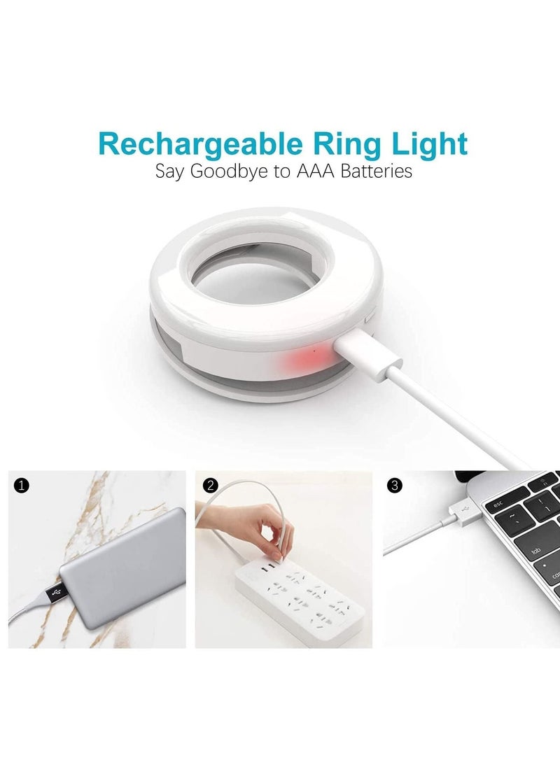 Generic Selfie Light Ring Lights LED Circle Light Cell Phone Laptop Camera Photography Video Lighting Clip On Rechargeable  - Image 3