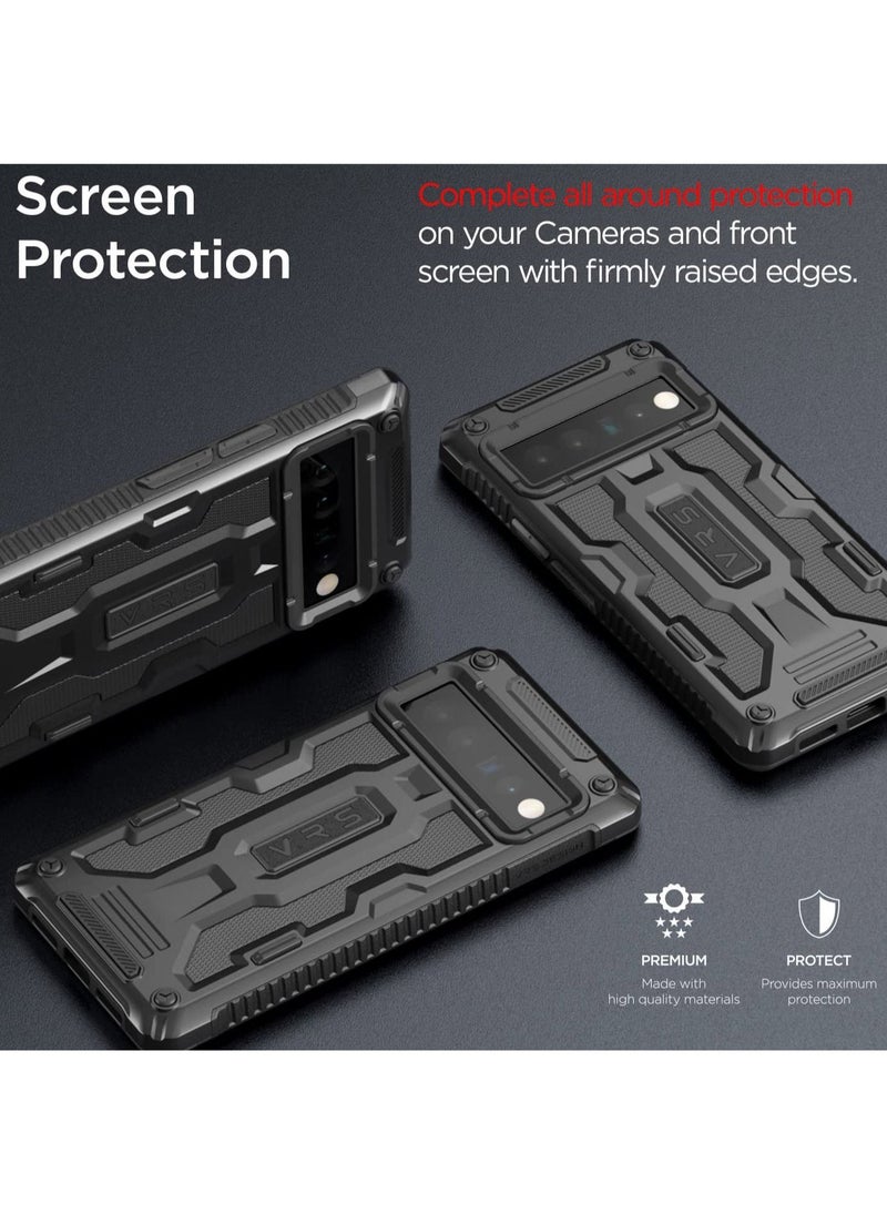 VRS Design Terra Guard for Google Pixel 6 Pro Case Cover - Matte Black  - Image 4