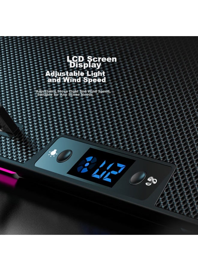 Suohuang Ssrq-n8rgb Laptop Cooling Pad And Stand, Gaming Laptop Cooling Base, Lcd Display, Adjustable Speed And Height, Surrounding Type, Lingyue 16 Plus - Image 3