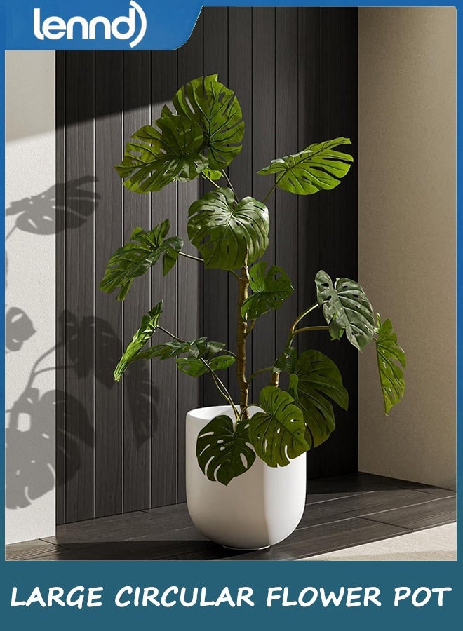 LENND 29 CM Pots for Plants, Ceramic Large Planters for Indoor Plants, Indoor Plant Pots for Home Garden Patio Office,Modern Décor for Succulents, Flowers, Small Plants - Image 1