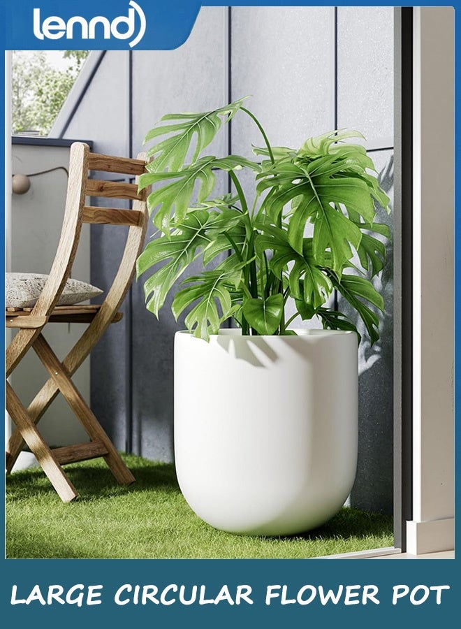 LENND 29 CM Pots for Plants, Ceramic Large Planters for Indoor Plants, Indoor Plant Pots for Home Garden Patio Office,Modern Décor for Succulents, Flowers, Small Plants - Image 2