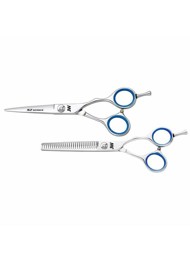 JW Shears S2 Series Shear & Thinner Combo - FREE Case Included (5.5") - Image 1