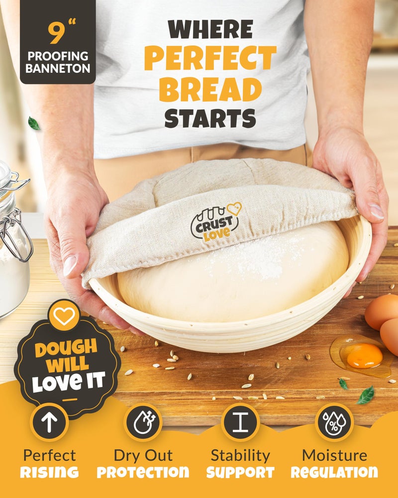 CRUSTLOVE Dutch Oven Bread Baking - 5QT Enamel Bread-Oven - incl Sourdough Bread-Baking Suppliers like Dough Whisk Scoring Lame etc Bread-Dome Cast Iron Bread-Pan with Lid for Sour dough, Bread-making - Image 4