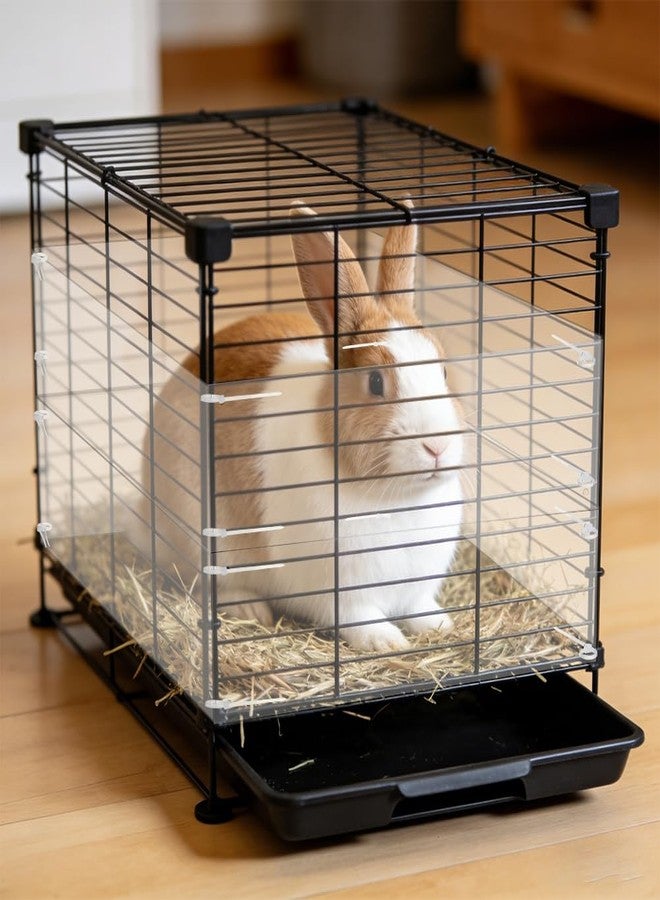 BENECREAT 24 Pack Pet Cage Liner Protection, 14x4.5 Inch Clear Cage Edge Liner, Cages Urine Guard for Rabbit, Guinea Pig, Hamster, Small Animal Cages Liners and Protection - Image 5