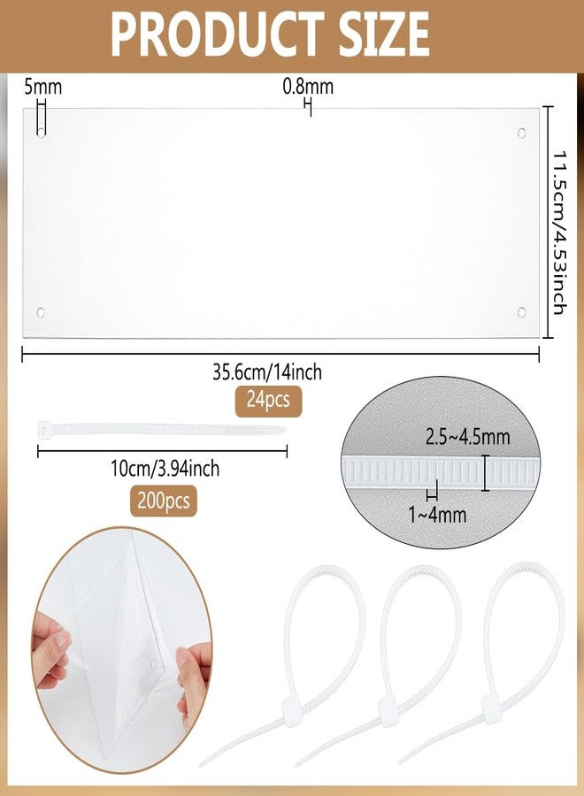 BENECREAT 24 Pack Pet Cage Liner Protection, 14x4.5 Inch Clear Cage Edge Liner, Cages Urine Guard for Rabbit, Guinea Pig, Hamster, Small Animal Cages Liners and Protection - Image 2