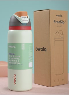 Owala FreeSip Insulated Stainless Steel Water Bottle with Straw for Sports and Travel, BPA-Free, 32oz