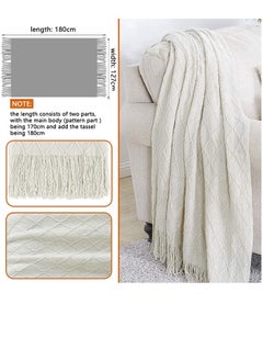 Textured Throw Blankets, Knitted Tassel Blankets, Super Soft Cozy Lightweight Decorative Throw Blankets for Couch , Bed, Sofa, Outdoor Throw Blanket All Seasons 127x180CM - pzsku/ZBAE68D91ED07D682B032Z/45/_/1727578503/35494660-e8fc-44ef-aa53-5e3bac82b582