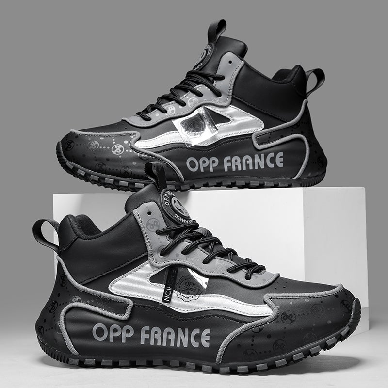 Men'S Shoes Winter Big Kids Teenagers High-Top Sports Fleece-Lined Warm Senior High School Junior High School Students Cotton Shoes - Image 4