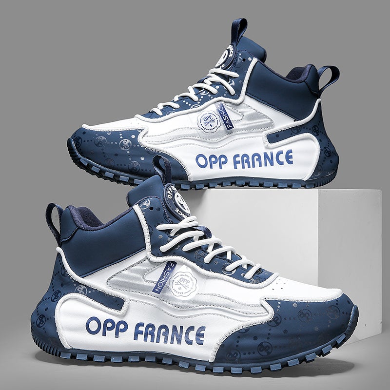 Men'S Shoes Winter Big Kids Teenagers High-Top Sports Fleece-Lined Warm Senior High School Junior High School Students Cotton Shoes - Image 2