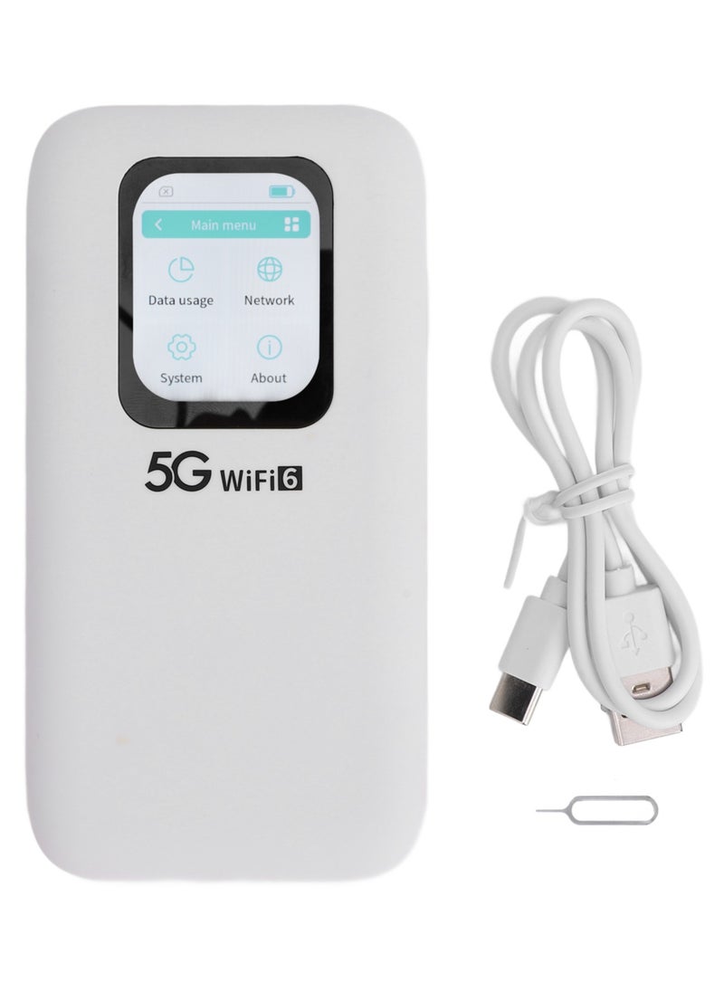 Generi 5G WiFi 6 Mobile Hotspot with Nano SIM Card Slot Connects Up To 16 Devices 2.01in Touch Screen Portable WiFi Device for Travel  - Image 1