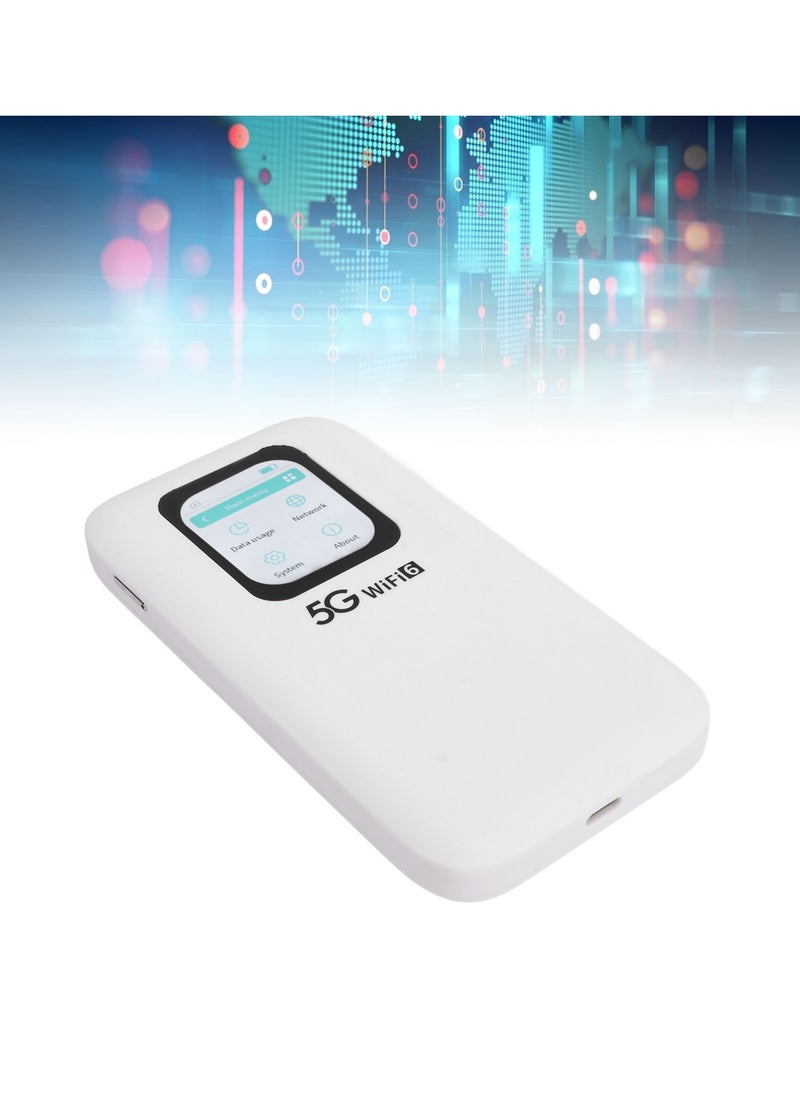 Generi 5G WiFi 6 Mobile Hotspot with Nano SIM Card Slot Connects Up To 16 Devices 2.01in Touch Screen Portable WiFi Device for Travel  - Image 3