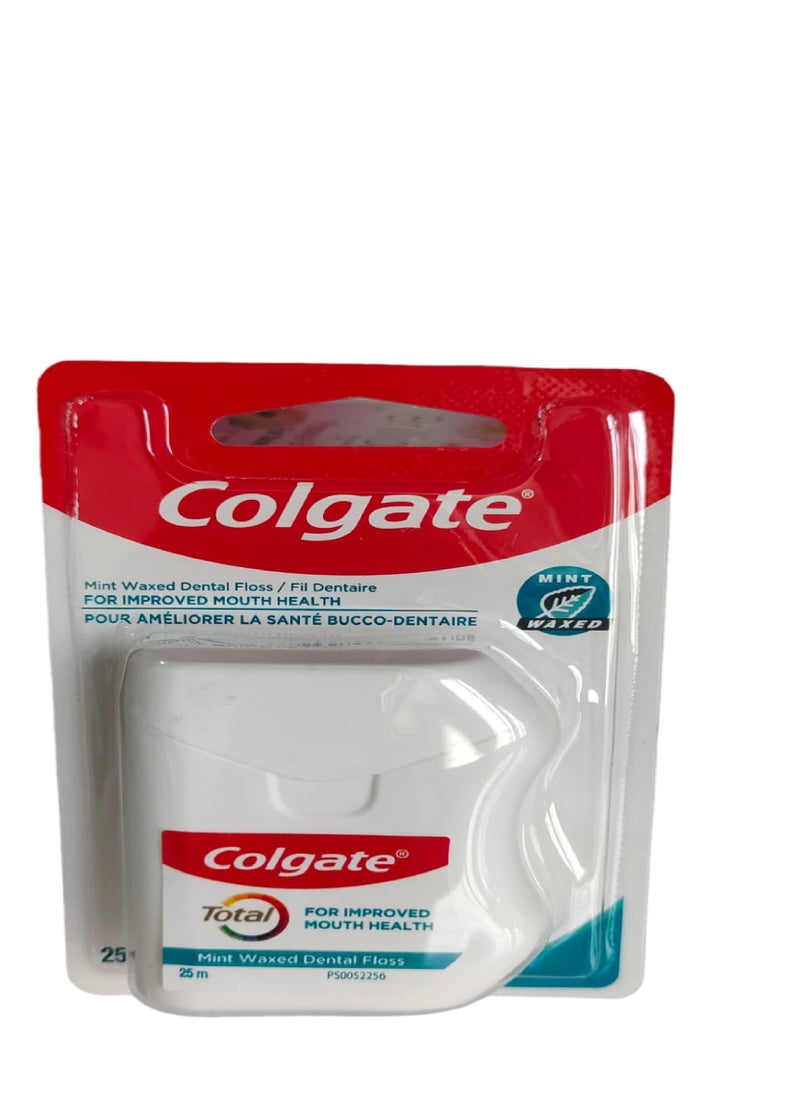 Colgate - 3 pieces  Mint Waxed Dental Floss Flavor 3X 25m - Image 1