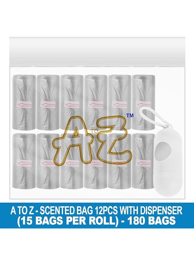 A TO Z Scented Bag Pack Of 12/180 Bags With Dispenser Grey - Image 2