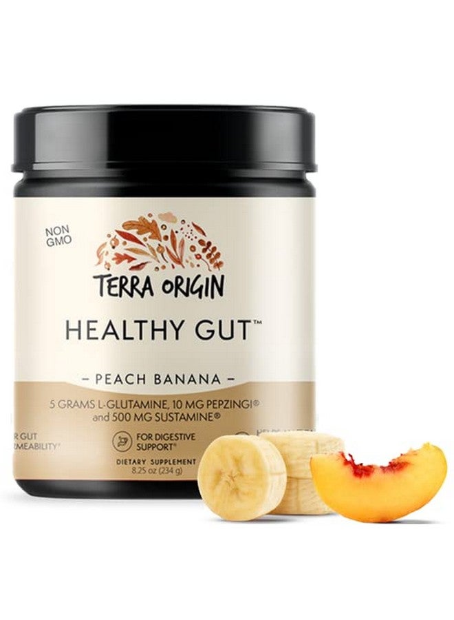 Terra Origin Healthy Gut Peach Banana; 30Servings With Lglutamine Zinc Glucosamine Slippery Elm Bark Marshmallow Root And More! - Image 2