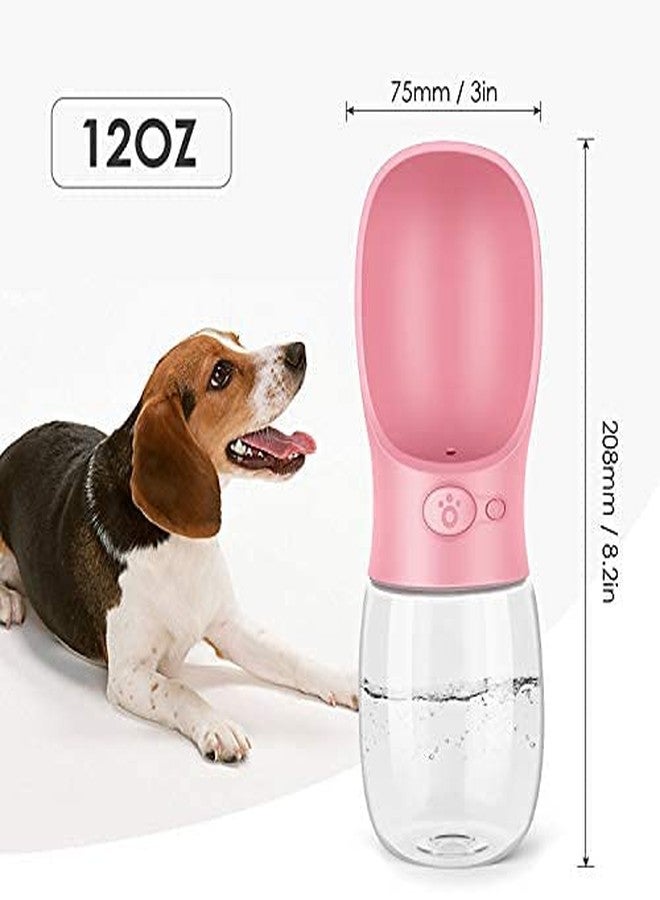 BohoBark Portable Dog Water Bottle 12/19oz, Puppy Water Dispenser for Walking, Dog Travel Accessories, Leak Proof Drink Bottle Bowl for Small Pet Cat, Dog Gear for Camping, Hiking Pink - Image 3