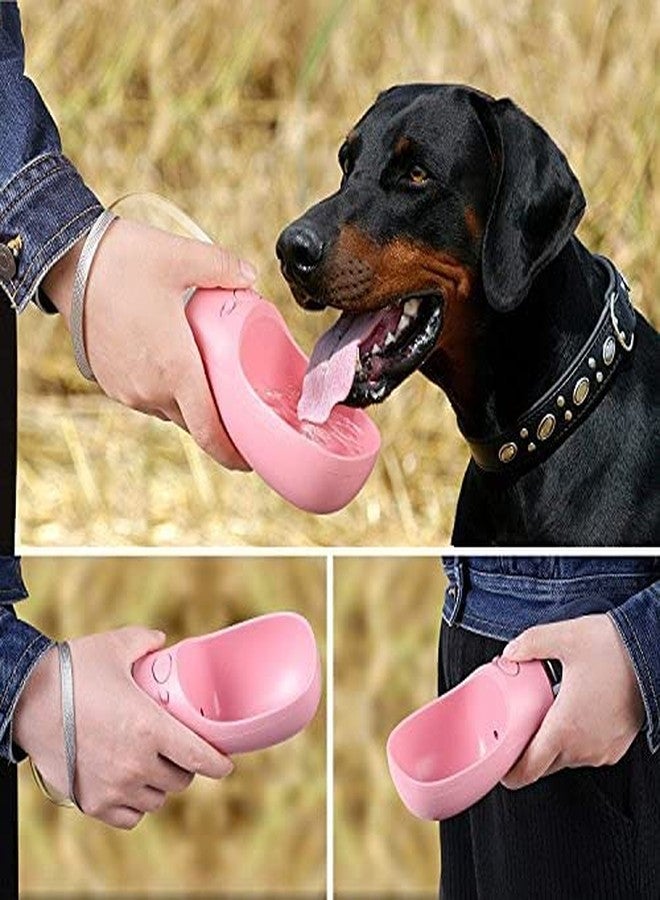 BohoBark Portable Dog Water Bottle 12/19oz, Puppy Water Dispenser for Walking, Dog Travel Accessories, Leak Proof Drink Bottle Bowl for Small Pet Cat, Dog Gear for Camping, Hiking Pink - Image 5