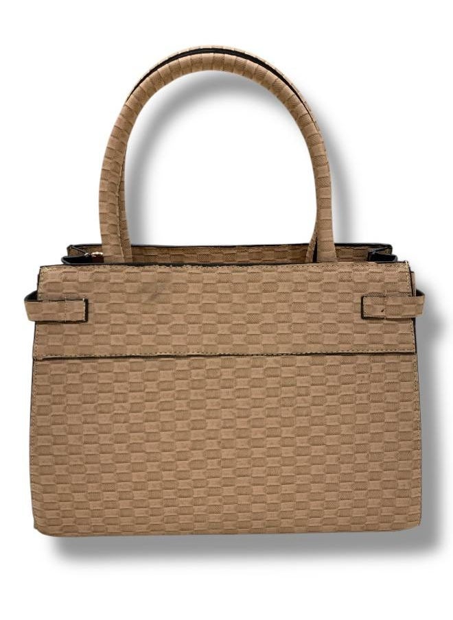 Generic - A handbag and a crossbody in Biege color that combines simplicity and luxury - Image 1