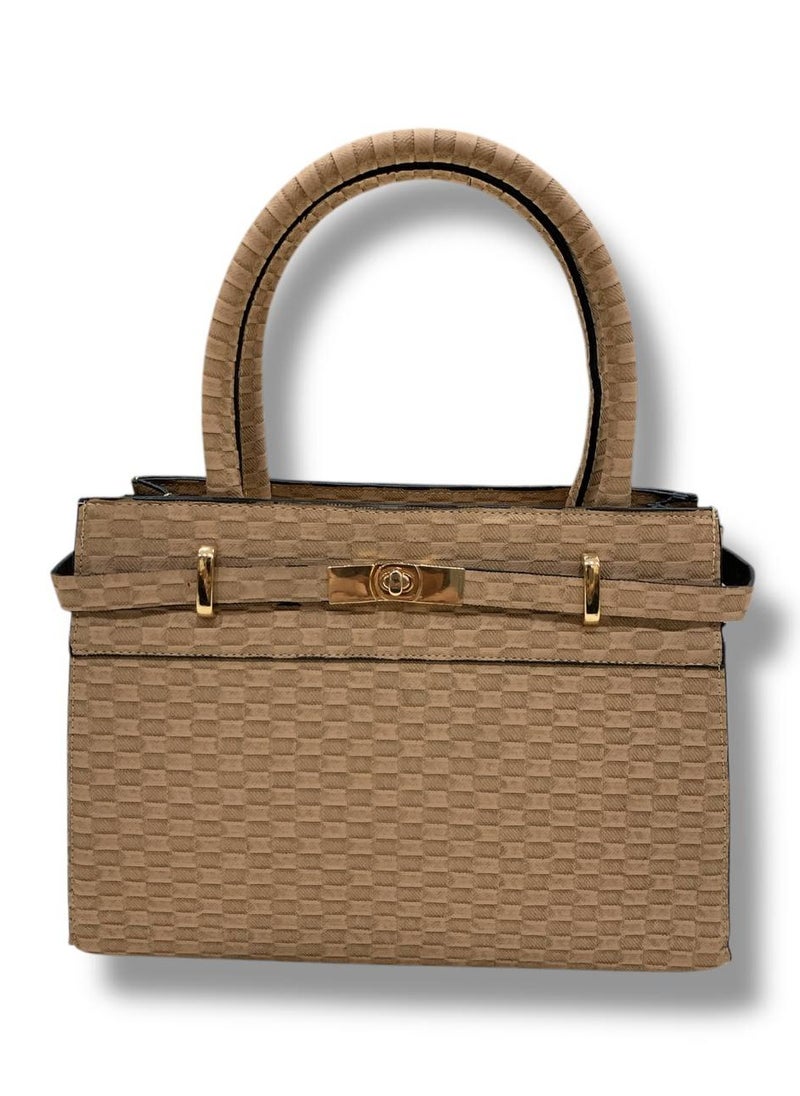 Generic - A handbag and a crossbody in Biege color that combines simplicity and luxury - Image 1