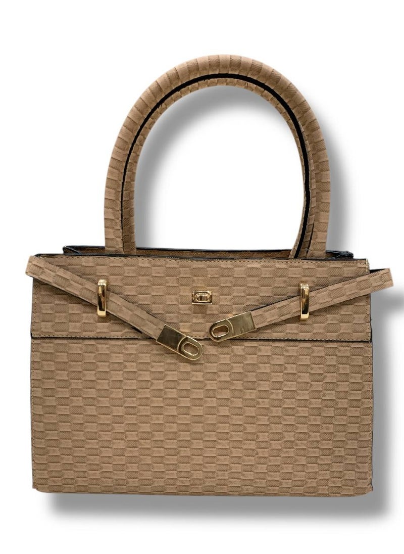 Generic - A handbag and a crossbody in Biege color that combines simplicity and luxury - Image 1