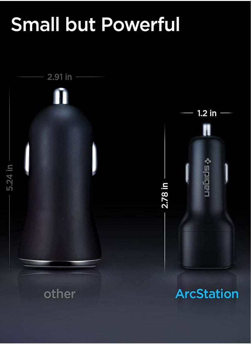 Spigen - ArcField 65W PD Fast Car Charger USB-C Dual Port 45W & 20W USB Type C Power Delivery 3.0 Mobile Tablet Charging Adapter - Image 1