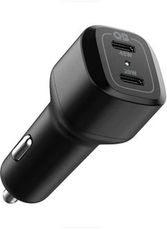 ArcField 65W PD Fast Car Charger USB-C Dual Port 45W & 20W USB Type C Power Delivery 3.0 Mobile Tablet Charging Adapter