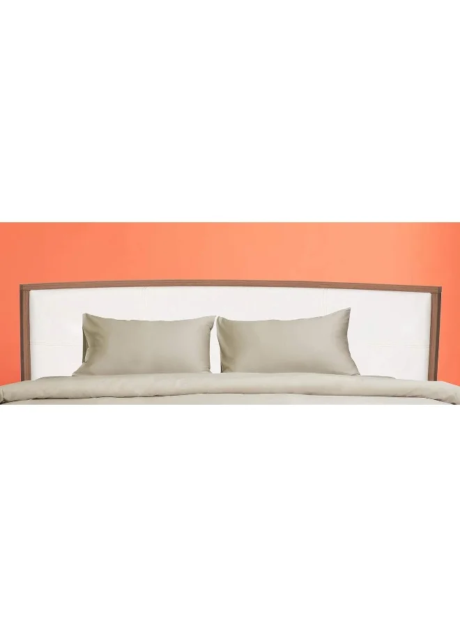 Hotel Linen Klub Hotel Linen Klub 3-Piece Queen Bed Sheet Set - 1 Bed Sheet (240 x 260 cm) + 2 Pillowcases (50 x 75 cm), 100% Cotton, 250 Thread Count Cool and Breathable Fabric for Ultimate Comfort Experience, Stone