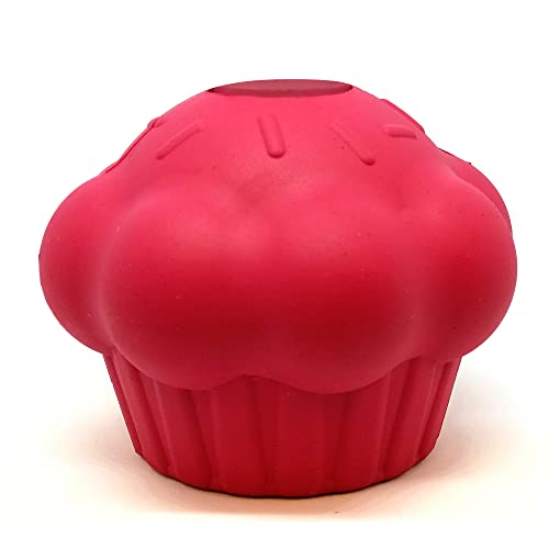 SodaPup MuttsKickButt Cupcake Durable Dog Treat Dispenser Chew Toy Made in USA from NonToxic Pet Safe Food Safe Natural Rubber for Mental Stimulation Problem Chewing Calming Nerves More - Image 1