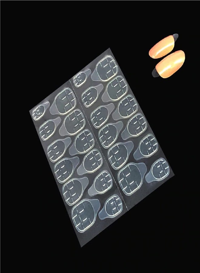 BHOOLU&GOOLU Transparent Double Side Adhesive Tapes Glue Sticker False Nail Extension Stick Tools For Women DIY Nail Arts Stickers 24 Count (Pack of 10) - Image 1