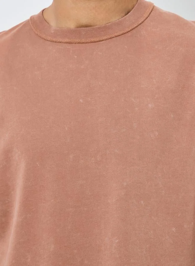 Styli Men Oversized Acid Wash Crew Neck T-Shirt