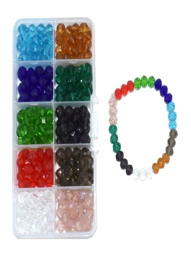 Renashed 500pcs 6mm & 8mm Wholesale Briolette Crystal Glass Beads Finding Spacer Beads Faceted with Container Box Beads for Making Jewelry 10 Colors 8mm 4336807654 - Image 2
