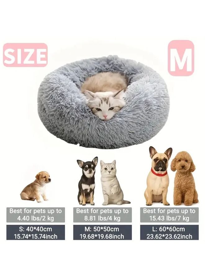 سرير كلب شتوي متوسط باللون الرمادي الداكن، فرش ناعم دافئ حراري للداخل والخارج - Image 5