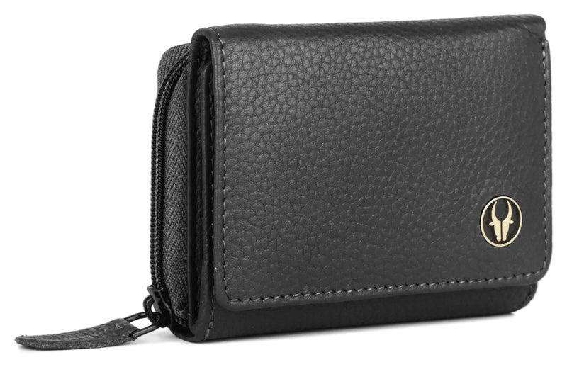 WildHorn Genuine Leather Women’s Wallet – Bi-Fold Clutch with 8 Card Slots, Cash Compartment & Hidden Zip Pocket- Carry All Your Daily Essentials (N Black) - Image 2