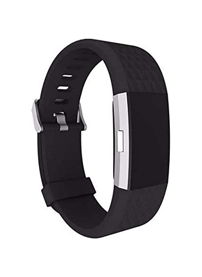 HuHa - Black for fitbit charge 2 band strap Diamond Silicone watchbands For Fitbit charge 2 bracelet smart wristbands - Image 1