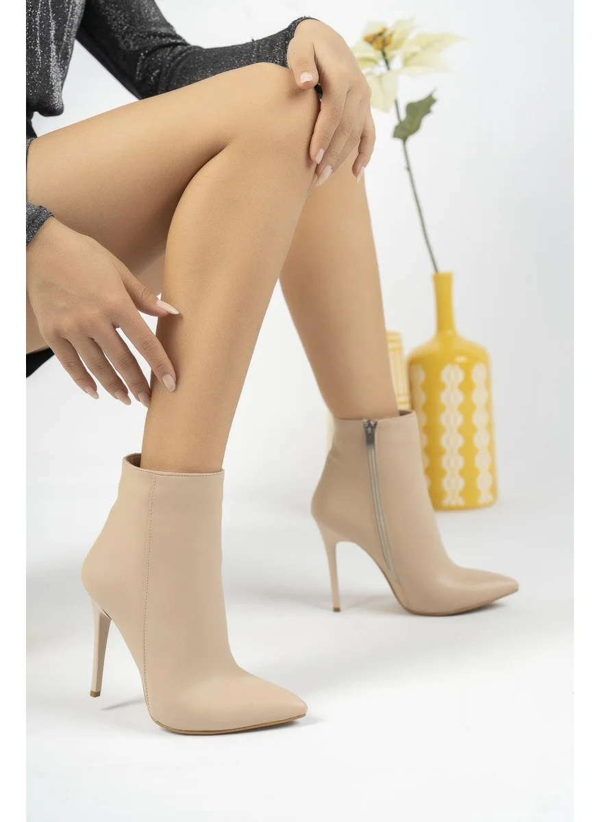 muggo Hera Guaranteed Women's Pointed Toe Thin Heeled Boots