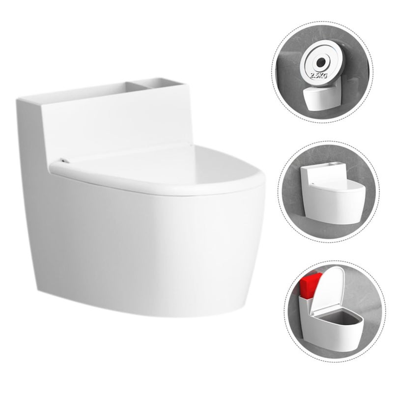 Wall Mounted Toilet Shaped Ashtray With Lid For Home Office - Image 3