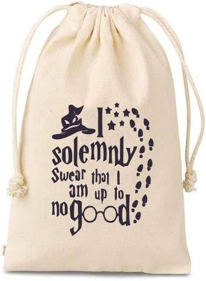 Mayatra's حقيبة سحب قطنية عضوية من مايتر، هدية عيد الميلاد، أكياس عيد الميلاد، أكياس تخزين للحفلات، 5x7 بوصات (عبوة من 10)  - Image 1