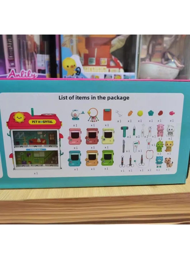 Little Actor Banerna Simulation Pet Hospital Play Toys Role Playing Experience Children's Educational Products-Color:6028 Luxury Model - Image 5