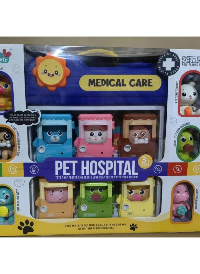 Little Actor Banerna Simulation Pet Hospital Play Toys Role Playing Experience Children's Educational Products-Color:6028 Luxury Model - Image 1