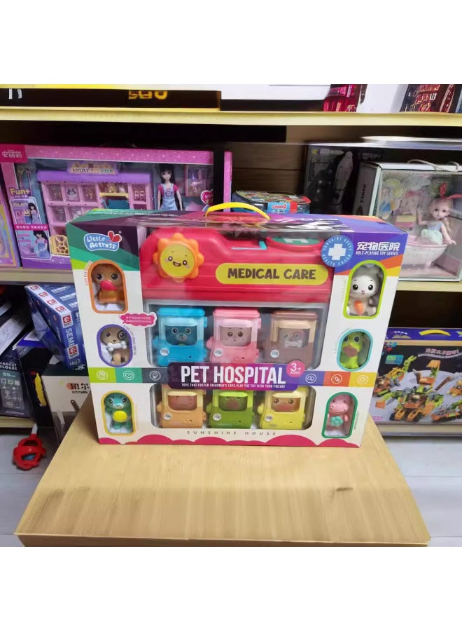 Little Actor Banerna Simulation Pet Hospital Play Toys Role Playing Experience Children's Educational Products-Color:6028 Luxury Model - Image 3