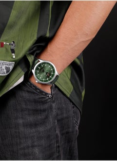 NAVIFORCE PU Leather Band Analog Qaurtz Wirist Watch For Men NF9248L S/GN/GN - 46mm - Green  - Image 4