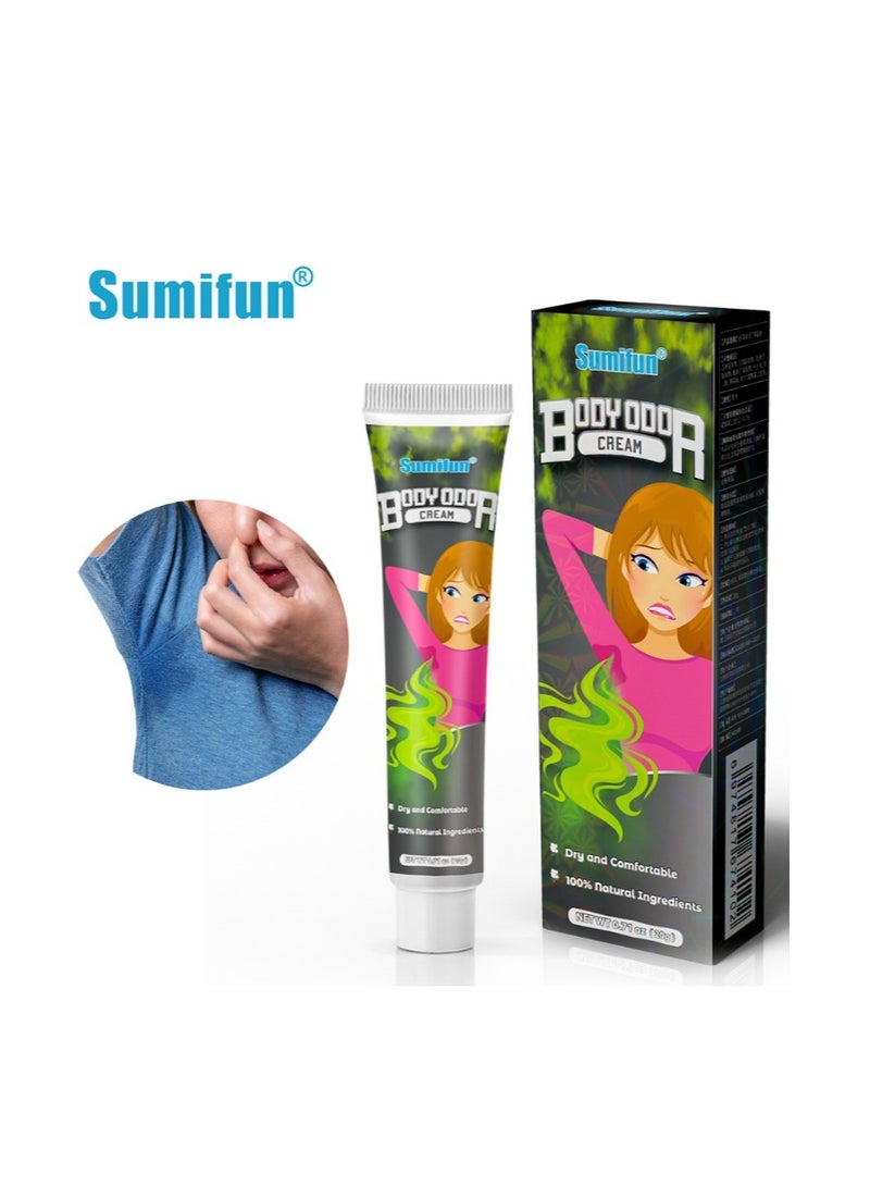 سوميفون كريم العناية بالرائحة تحت الإبط - كريم مزيل لرائحة الإبط - كريم مزيل لرائحة الجسم - كريم مزيل لرائحة الجسم بالأعشاب مزيل العرق تحت الإبط للرجال والنساء يقلل العرق ويزيل الرائحة قطعة واحدة 20 جم - Image 1