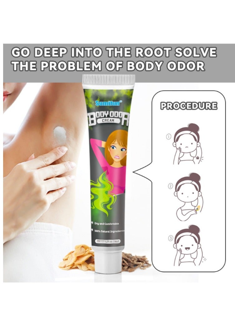 سوميفون كريم العناية بالرائحة تحت الإبط - كريم مزيل لرائحة الإبط - كريم مزيل لرائحة الجسم - كريم مزيل لرائحة الجسم بالأعشاب مزيل العرق تحت الإبط للرجال والنساء يقلل العرق ويزيل الرائحة قطعة واحدة 20 جم - Image 4