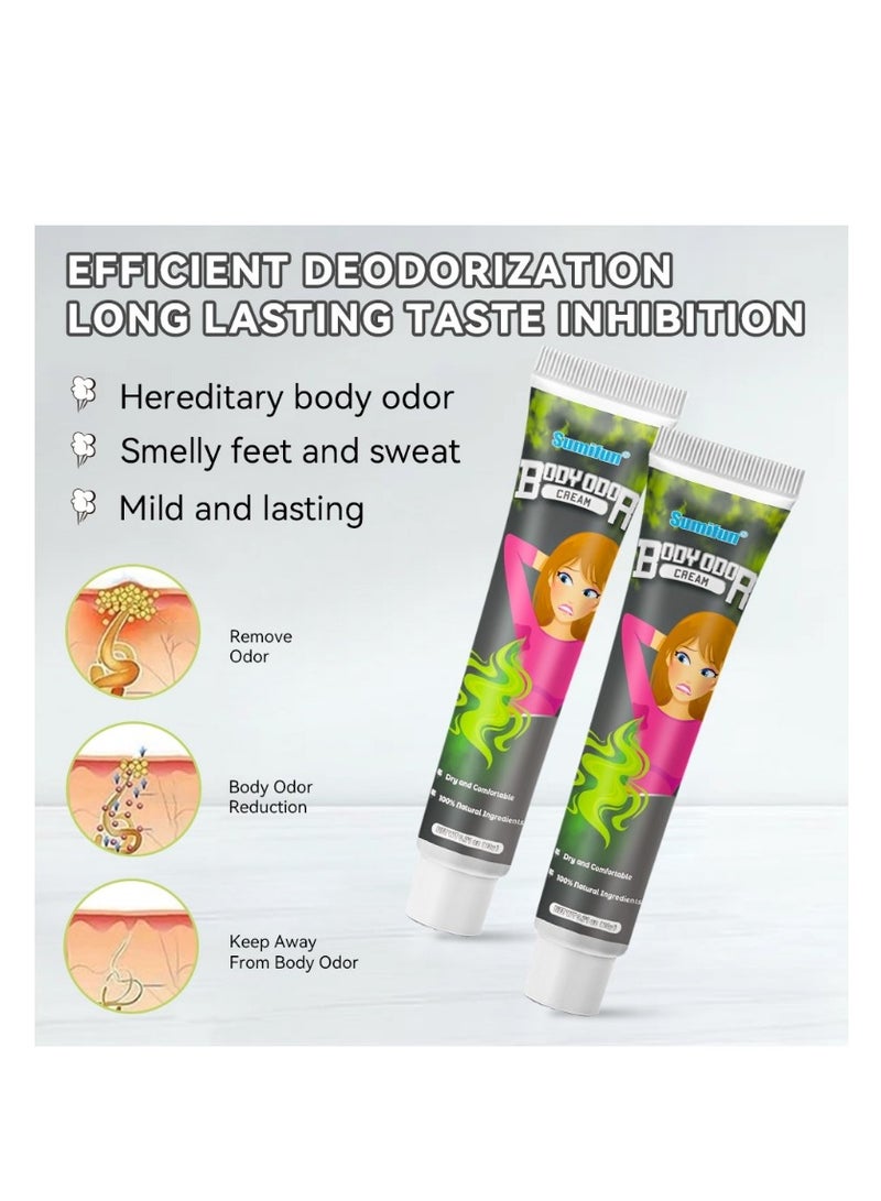 سوميفون كريم العناية بالرائحة تحت الإبط - كريم مزيل لرائحة الإبط - كريم مزيل لرائحة الجسم - كريم مزيل لرائحة الجسم بالأعشاب مزيل العرق تحت الإبط للرجال والنساء يقلل العرق ويزيل الرائحة قطعة واحدة 20 جم - Image 5