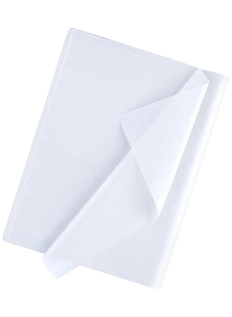 شير ذا لوف  شارك الحب مناديل ورقية بيضاء 20 ورقة - 50 × 70 سم، 17 جرامًا للمتر المربع، تغليف خالٍ من الأحماض للهدايا والحرف اليدوية ومشاريع "اصنعها بنفسك" وتغليف الملابس