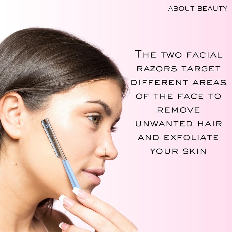 About Face Kai Ultimate Complete Facial Perfecting Kit for Shaving & Exfoliating - Includes 3 Beauty Groomers for Hair Removal and Dermaplaning from Face, Neck, & Hairline - Image 4
