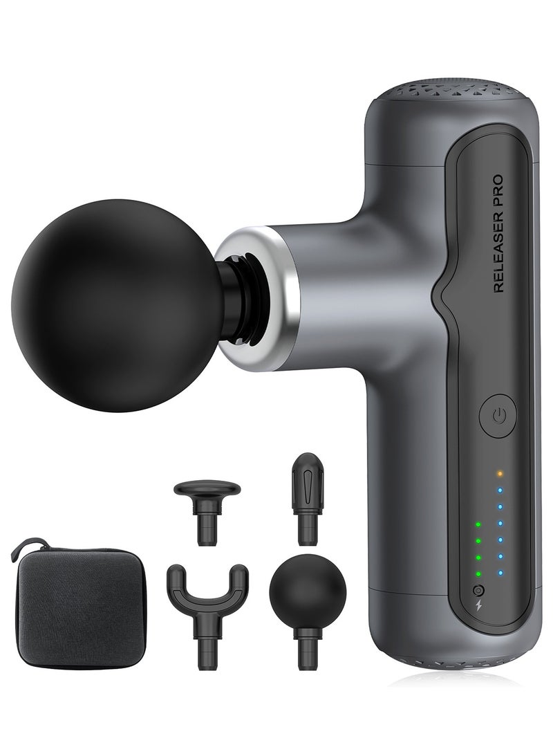 TONEOF Handheld Massager, Electric Massage Gun for Shoulder Leg Back Body, 4 Heads, USB-C Fast Charge, Deep Tissue Percussion, for Muscle Recovery and Pain Relief - Image 1