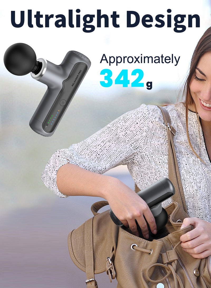 TONEOF Handheld Massager, Electric Massage Gun for Shoulder Leg Back Body, 4 Heads, USB-C Fast Charge, Deep Tissue Percussion, for Muscle Recovery and Pain Relief - Image 3