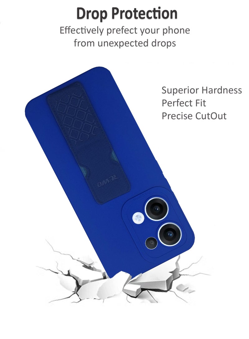 Waldic Oppo Reno 13 5G Premium Case | Premium Silicone  Case Cover Designed for Oppo Reno 13 5G | Oppo Reno 13 5G Case Camera and Drop Protection Thin Protective Back Cover Case for Oppo Reno 13 5G - Blue  - Image 2