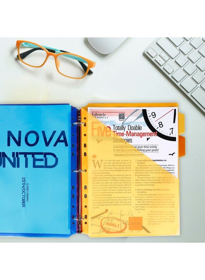 Eagle Single Pocket Plastic Divider Letter Size 5 Multicolor Tabs Builtin Name Tab Pocket Fits For Standard 3Ring Binders - Image 4