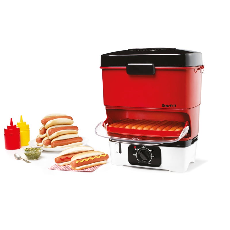 Starfrit Starfrit Electric Hot Dog Steamer  Steams up to 12 HotDogs  Nestable Components for Easy Storage 